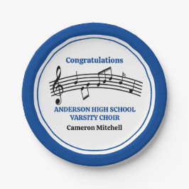 Blue High School Chor Custom Party Pappteller