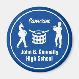 Blue High School Marching Band Personalisiert Magnet