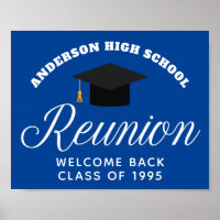 Blue High School Wiedersehen Custom Alumni Willkom