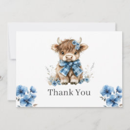 Blue Highland Kuw Flat Danke Karte