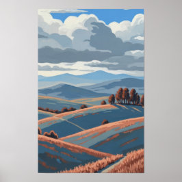 Blue Hill Wall Art Poster