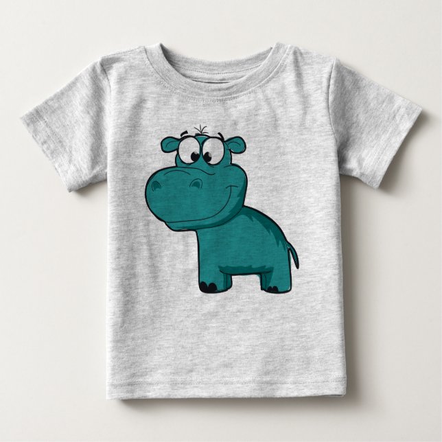 Blue Hippo Baby T-shirt (Vorderseite)
