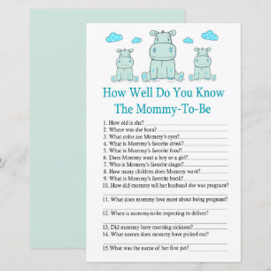 Blue Hippo Wie gut kennen Sie das Baby-Dusche-Spie