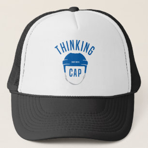 Blue Hockey Helmet Thinking Cap Lid Truckerkappe