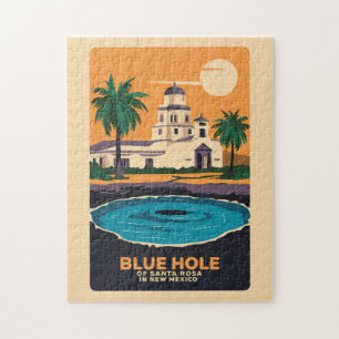 Blue Hole New Mexico Art Vintag Puzzle
