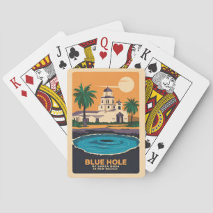 Blue Hole New Mexico Reise Kunst Vintage Spielkarten