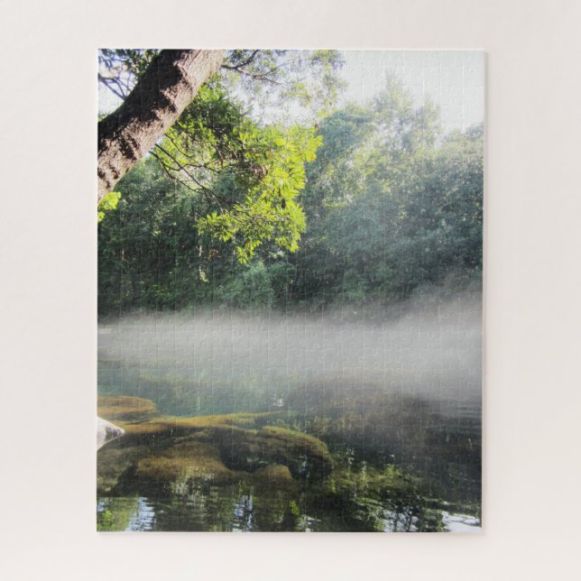 Blue Hole Springs Florida Foggy Morning Puzzle (Vertikal)