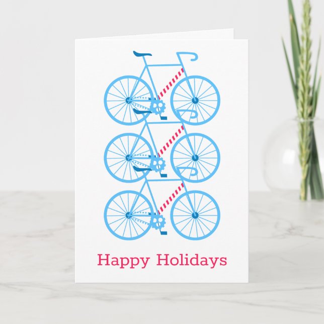 Blue Holiday Bikes Karte (Vorderseite)