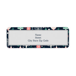 Blue Holiday Print Weihnachten