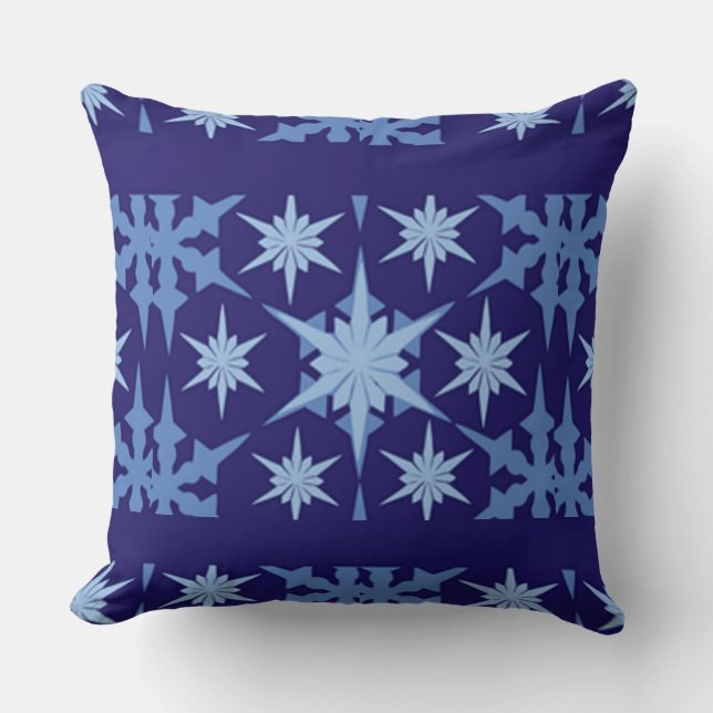 Blue Holiday Throw Design Kissen (Vorderseite)