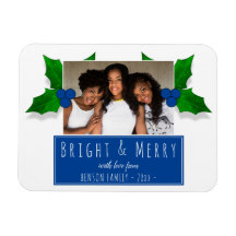 Blue Holly Berry Pflanze Blätter Foto Weihnachten