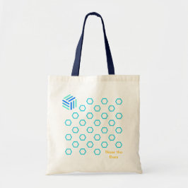 Blue Honeycomb Tote Bag | Öko-freundliches Bienend Tragetasche