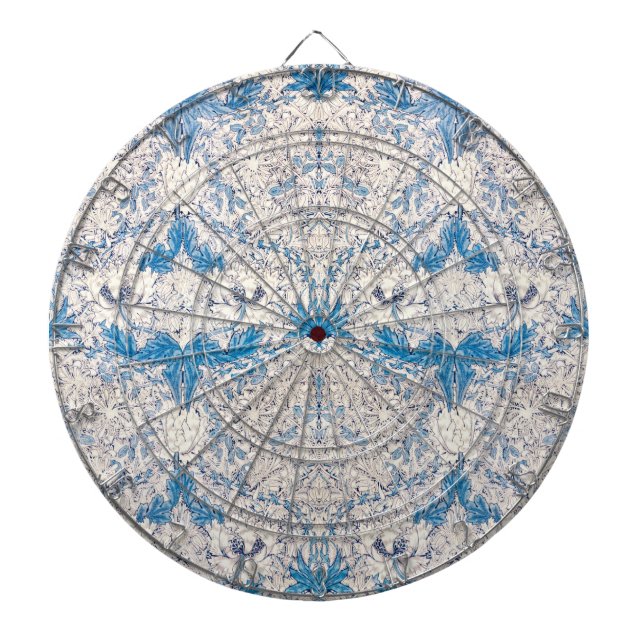 Blue Honeysuckle (von William Morris) Dartscheibe (vorne)