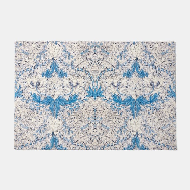 Blue Honeysuckle (von William Morris) Fußmatte (Vorderseite)