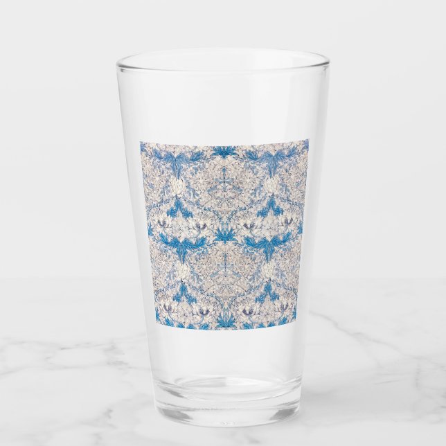 Blue Honeysuckle (von William Morris) Glas (Vorderseite)