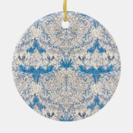 Blue Honeysuckle (von William Morris) Keramik Ornament