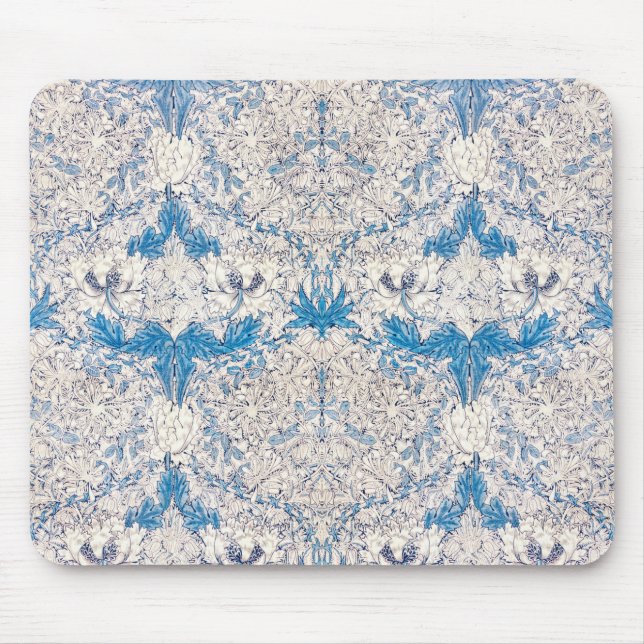 Blue Honeysuckle (von William Morris) Mousepad (Vorne)