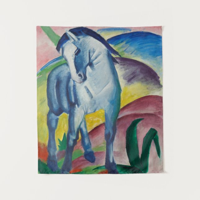 Blue Horse Franz Marc Painting Wandteppich (Vorderseite)
