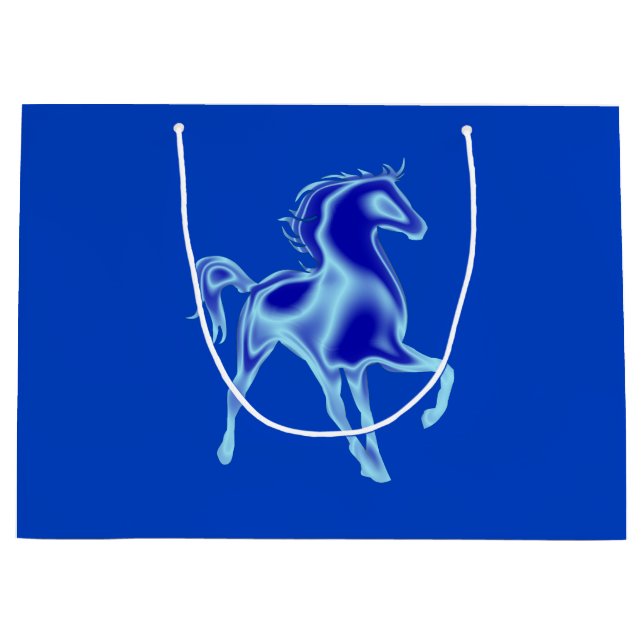 Blue Horse Geschenktasche Ihre Farben Große Geschenktüte (Vorderseite)