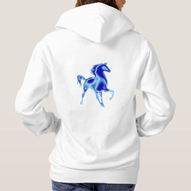 Blue Horse Hoodie - Malerei (Rückseite)