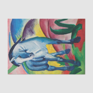 Blue Horse I von Franz Marc Seidenpapier