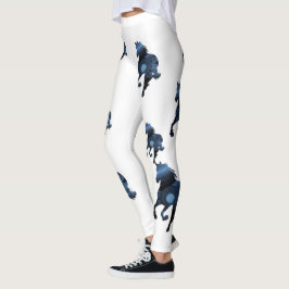Blue Horses Art Custom Leggings