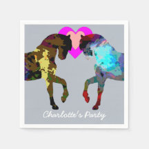 Blue Horses Personalisiert Paper Napkins