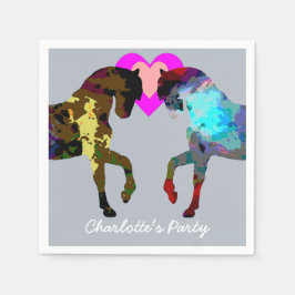 Blue Horses Personalisiert Paper Napkins Serviette
