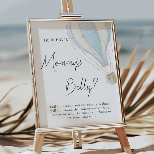 Blue Hot Air Ballon Baby Dusche Big Mommys Bly Poster (Von Creator hochgeladen)