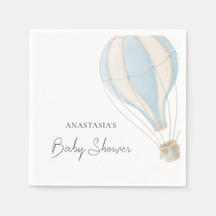 Blue Hot Air Ballon Boy Baby Dusche Serviette