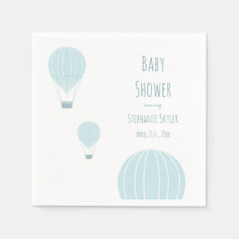 Blue Hot Air Balloon Baby Dusche Serviette