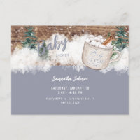 Blue Hot Chocolate Rustic Baby Es ist kalte Dusche