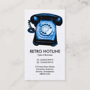 Blue Hot Line - White Visitenkarte