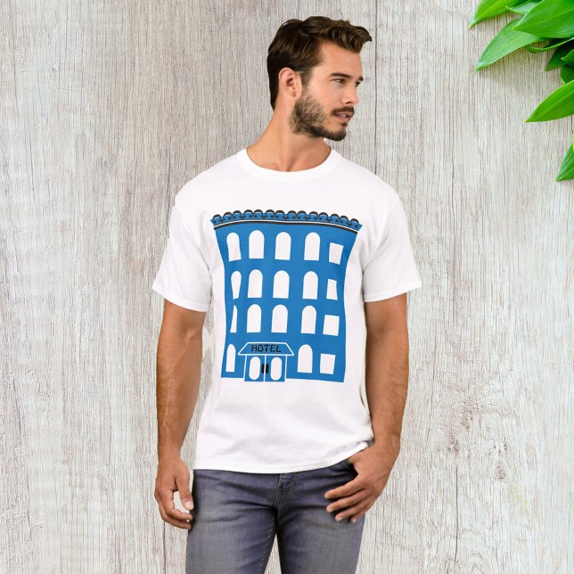 Blue Hotel Gebäude T-Shirt (Von Creator hochgeladen)