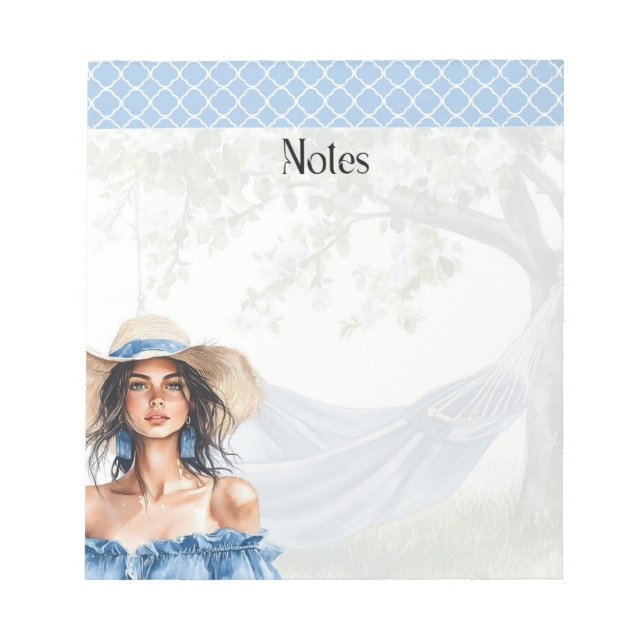 Blue Hour Blooms: Sammlung von Soft & Serene Notes Notizblock (Vorderseite)