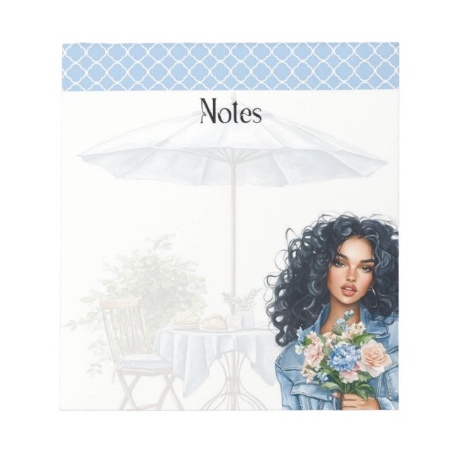 Blue Hour Blooms: Sammlung von Soft & Serene Notes Notizblock (Vorderseite)