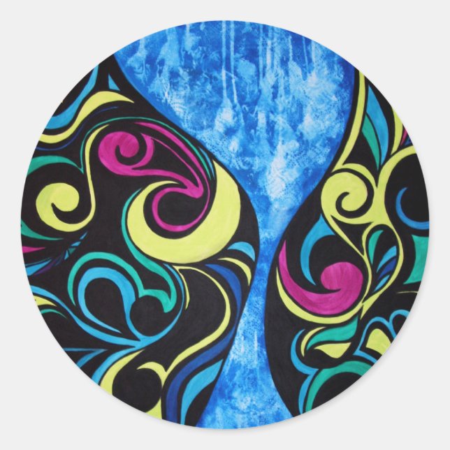 Blue Hour Glass Sticker (Vorderseite)