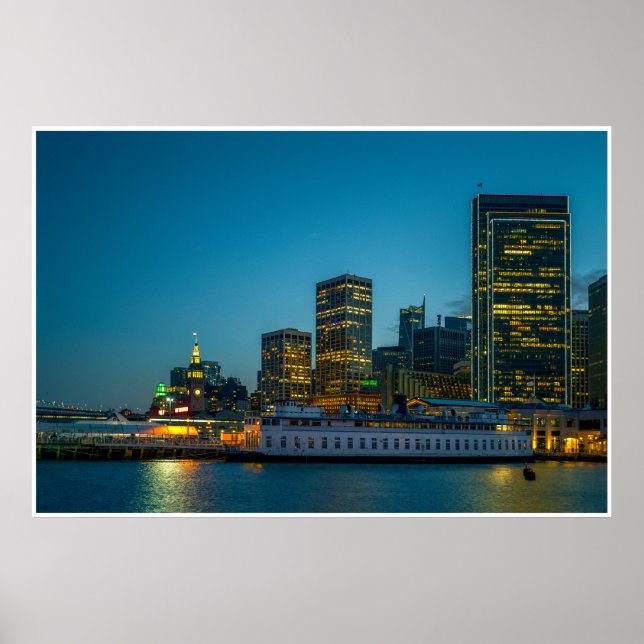 Blue Hour in the City Poster (Vorne)
