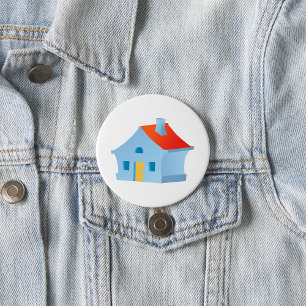 Blue House Button