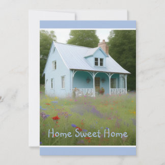 Blue House Housewarming Einladung