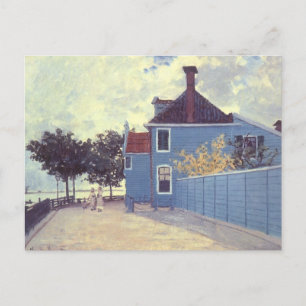 Blue House in Zaandam von Claude Monet Postkarte