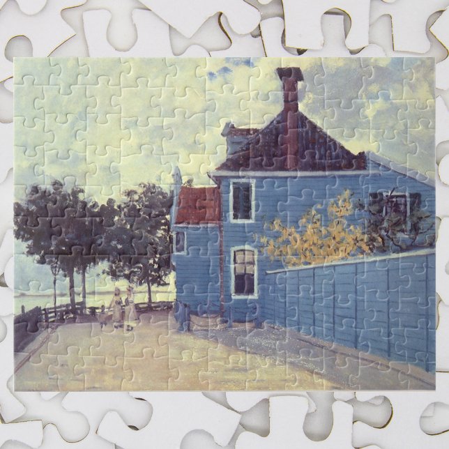 Blue House in Zaandam von Claude Monet Puzzle (Von Creator hochgeladen)