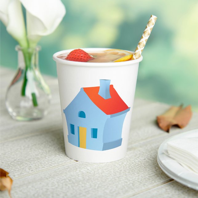 Blue House Pappbecher (Von Creator hochgeladen)