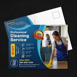 Blue House Reinigungskraft Housekeeper Janitorial  Postkarte