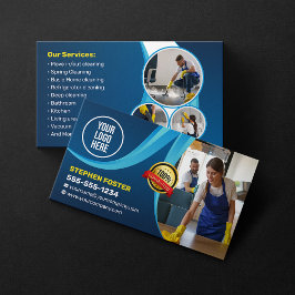 Blue House Reinigungskraft Housekeeper Janitorial  Visitenkarte