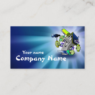 Blue House Repairman Service Business Card Visitenkarte