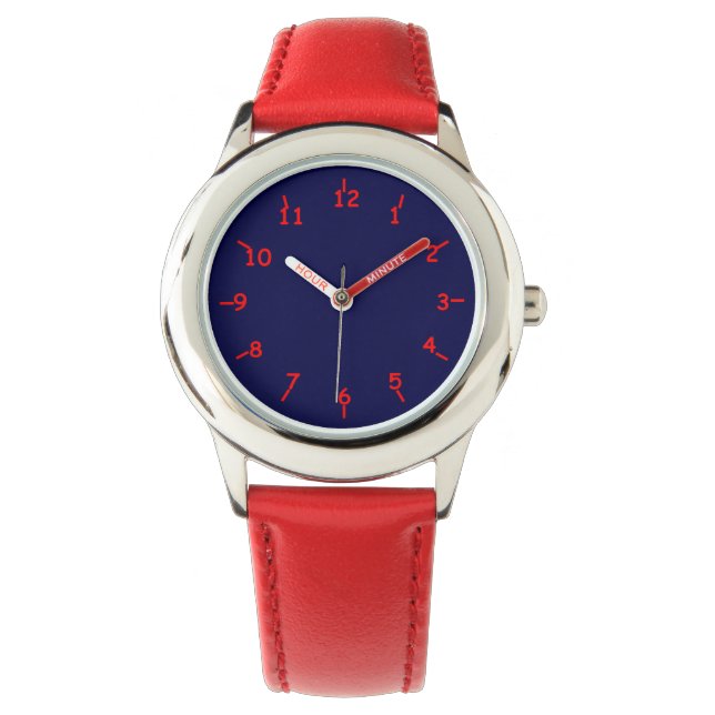 Blue Hue Red Too Armbanduhr (Vorderseite)