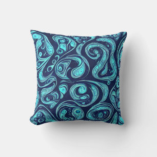 Blue Hues Throw Kissen