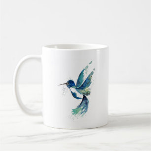 Blue Hummingbird Watercolor Kaffeetasse