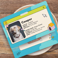 Blue Hund ID Card mit Foto